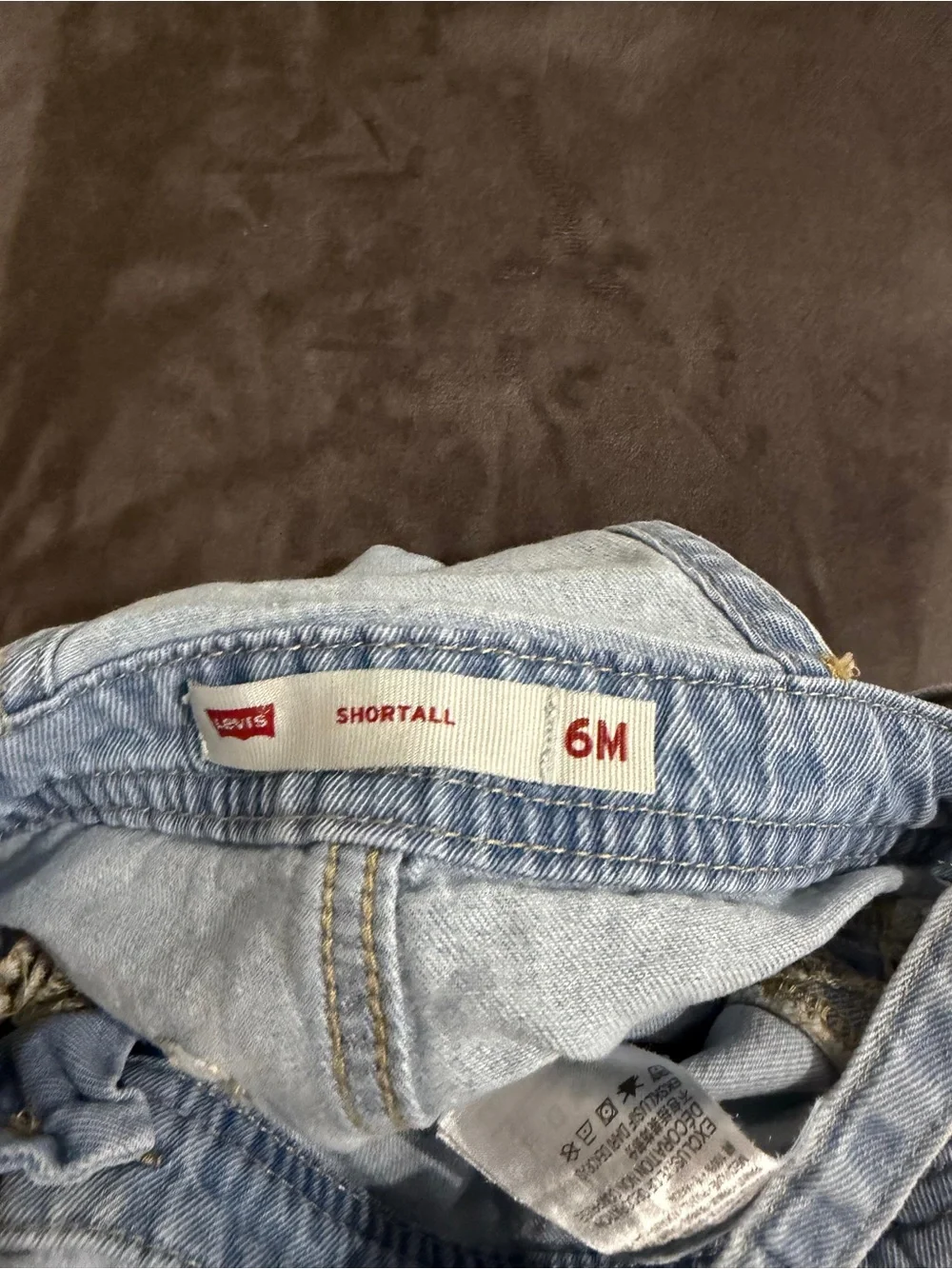 Levi's Light Blue Denim Toddler Overall Shorts
